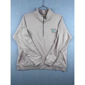 Gear For Sports Pebble Beach Golf Links Tan Quarter Zip Sweatshirt Mens 2XL